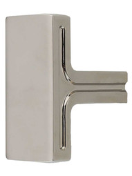Anwick Rectangle Cabinet Knob - 5/8 inch x 1 1/8 inch in Polished Nickel.